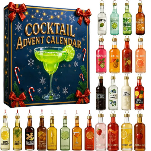 24-Day Mini Cocktail Bottle Advent Calendar | Fun Holiday Ornaments 1