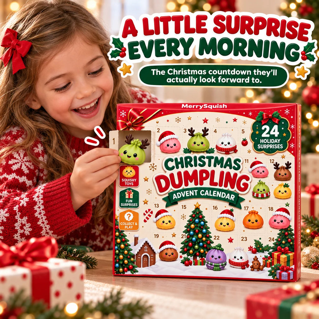 24-Door Advent Calendar with Soft Squeezable Dumpling Figures 2