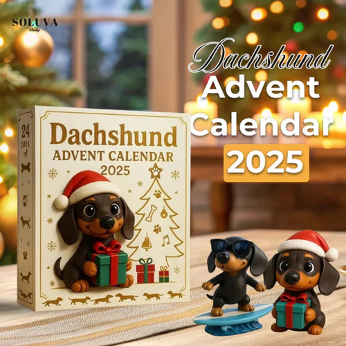 24 Mini Dog Figurines Advent Calendar | Handcrafted Holiday Countdown 0