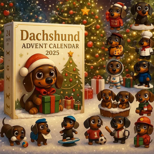 24 Mini Dog Figurines Advent Calendar | Handcrafted Holiday Countdown 1