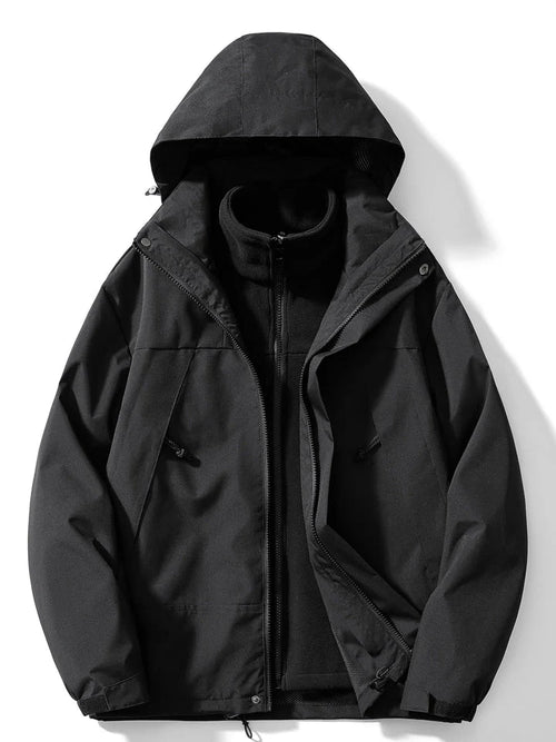 3-in-1 Waterproof Outdoor Jacket with Detachable Hood 0