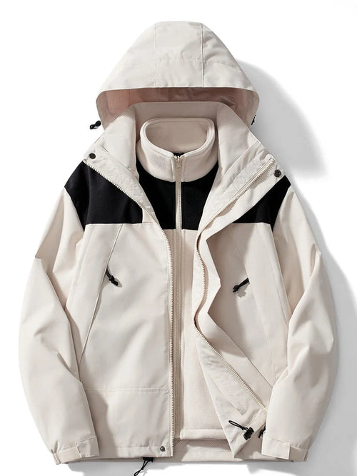 3-in-1 Waterproof Outdoor Jacket with Detachable Hood 1