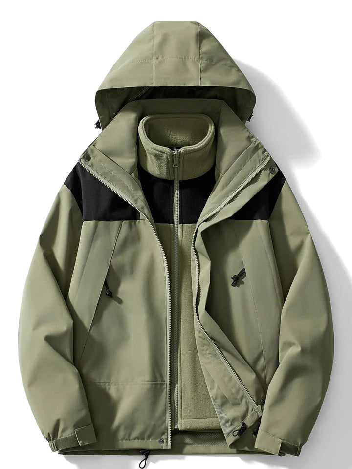 3-in-1 Waterproof Outdoor Jacket with Detachable Hood 2