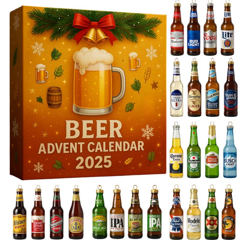 Advent Calendar with 24 Mini Whisky & Beer Tasting Bottles 3