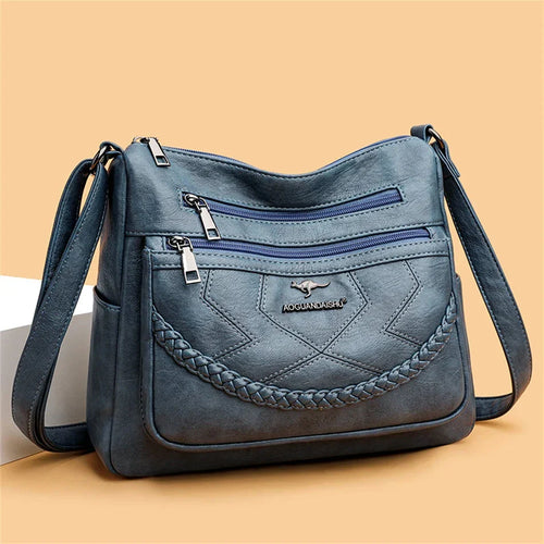Black Shoulder Bag for Women | Soft Leather Crossbody with Adjustable Strap 1