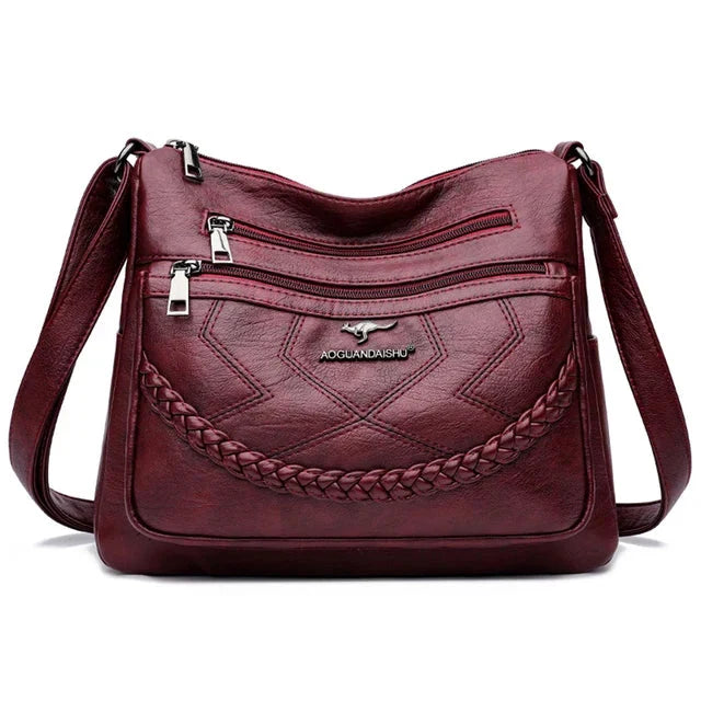 Black Shoulder Bag for Women | Soft Leather Crossbody with Adjustable Strap 11