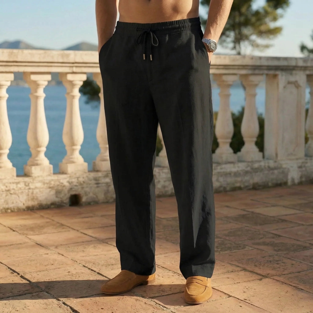 Breathable Linen Blend Pants | Relaxed Fit Lightweight Trousers 3