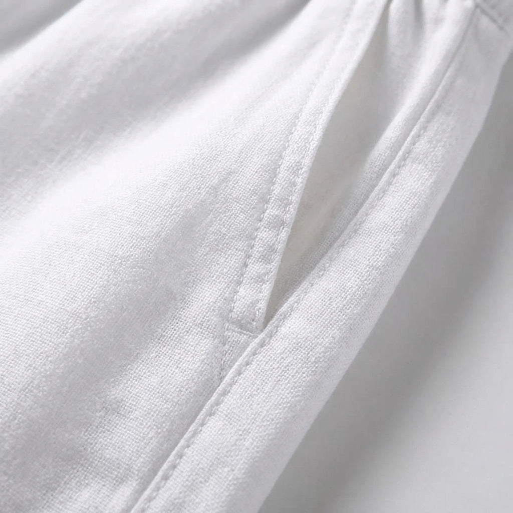 Breathable Linen Blend Pants | Relaxed Fit Lightweight Trousers 7