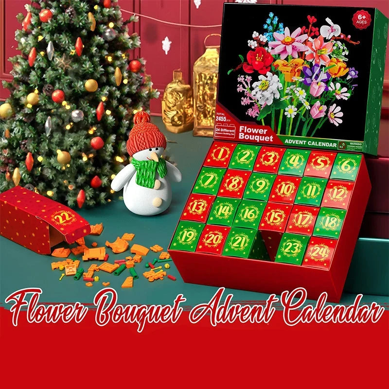 Building Blocks Advent Calendar | 24 Floral DIY Bouquet Set 0