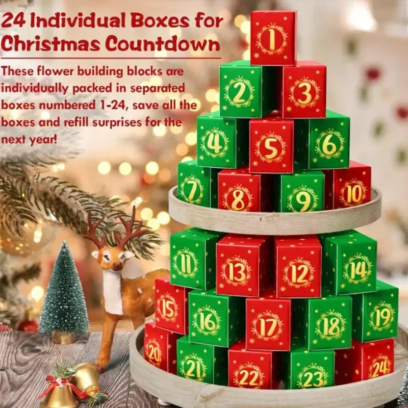 Building Blocks Advent Calendar | 24 Floral DIY Bouquet Set 5