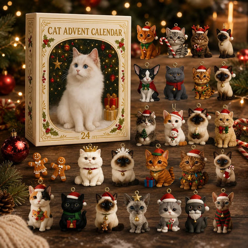Cat Lover Advent Calendar 2026 | 24-Day Holiday Countdown with Mini Figurines 0