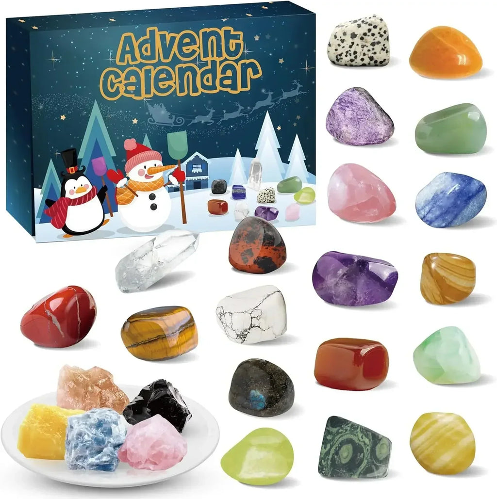 Crystal Advent Calendar with 24 Natural Stones for Daily Discovery 2