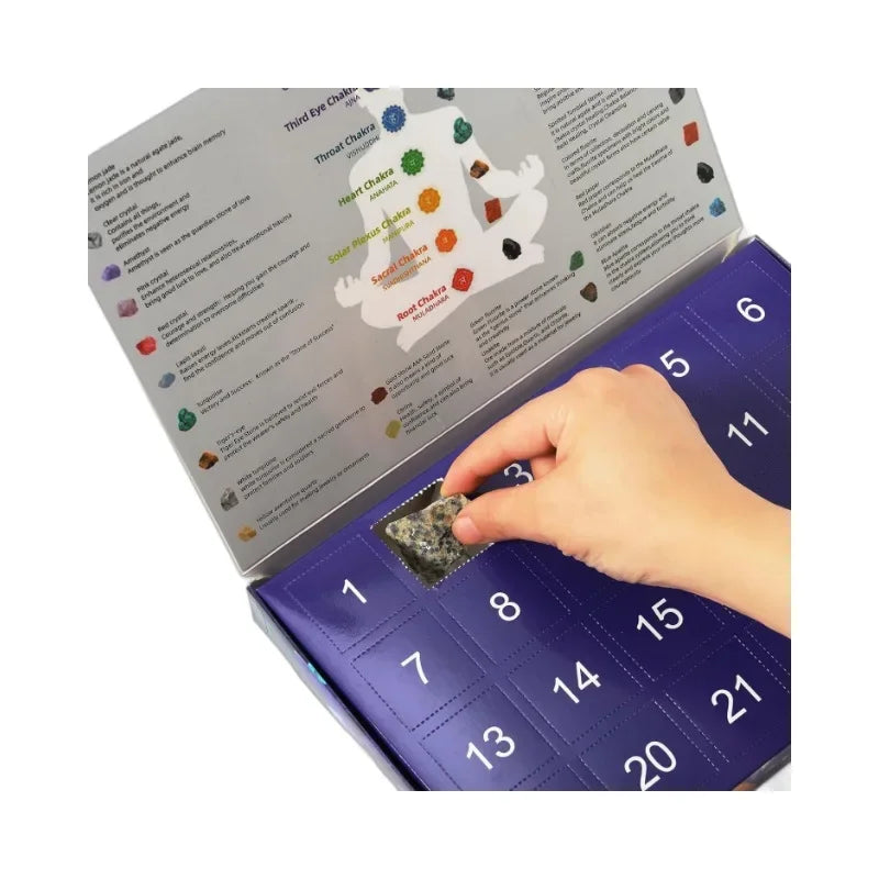 Crystal Advent Calendar with 24 Natural Stones for Daily Discovery 4
