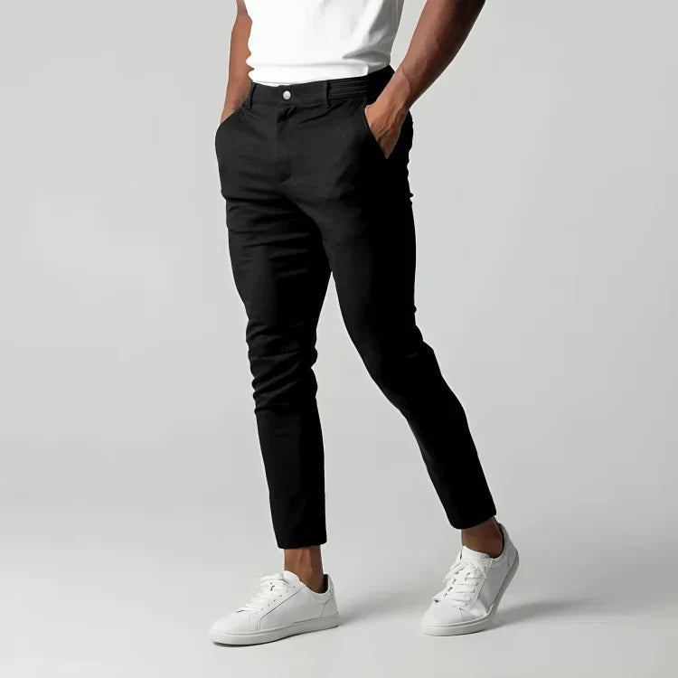 Flexible Fit Chino Trousers | Tapered Leg Comfort Pants 2