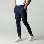 Flexible Fit Chino Trousers | Tapered Leg Comfort Pants 6