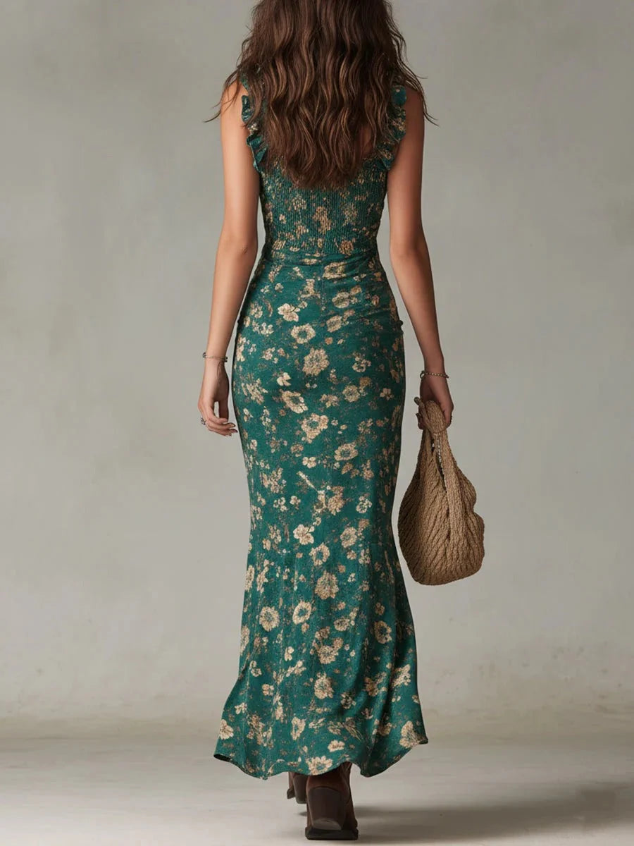 Floral Maxi Dress with Sleeves | Lightweight Boho Long Dress for Women 3