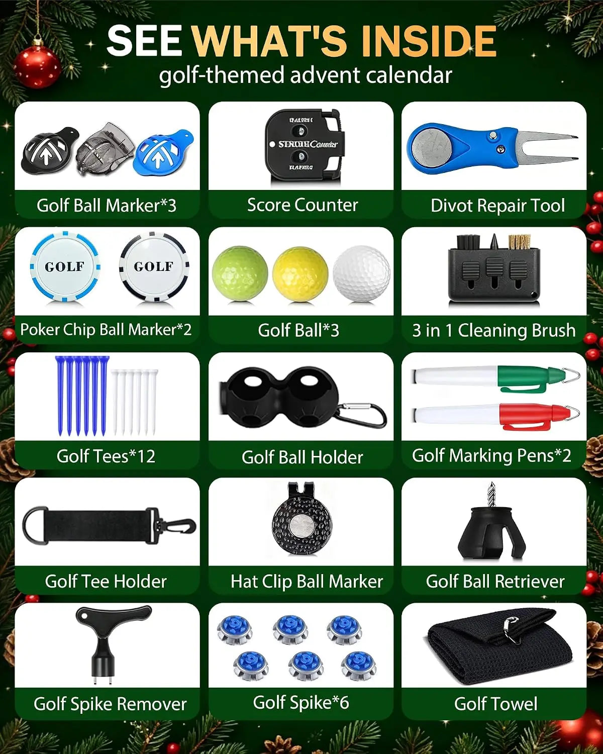 Golf Advent Calendar | 24 Essential Golf Accessories for Every Round 1