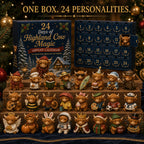 Highland Cow Advent Calendar | 24 Miniature Figures Christmas Countdown Set 4