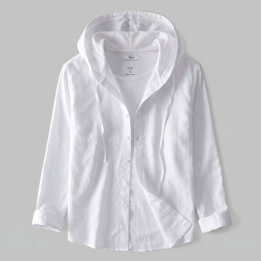 Lightweight Linen Hoodie | Relaxed Fit Casual Sweatshirt 5