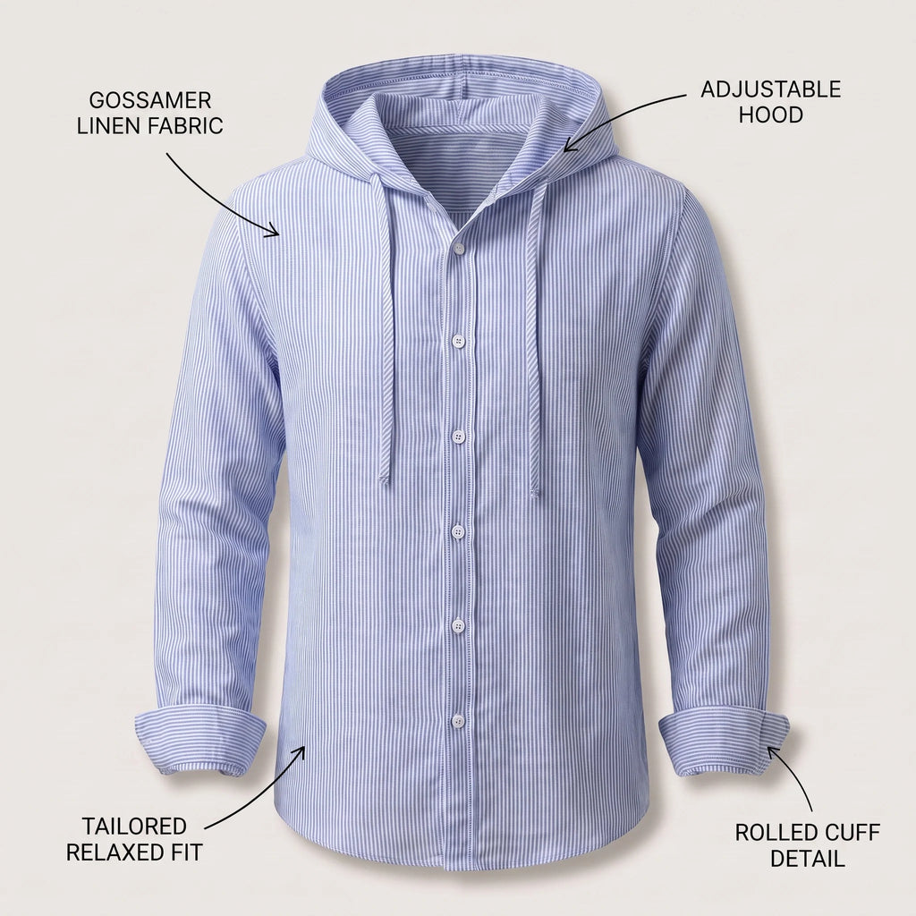 Lightweight Linen Hoodie | Relaxed Fit Casual Sweatshirt 6