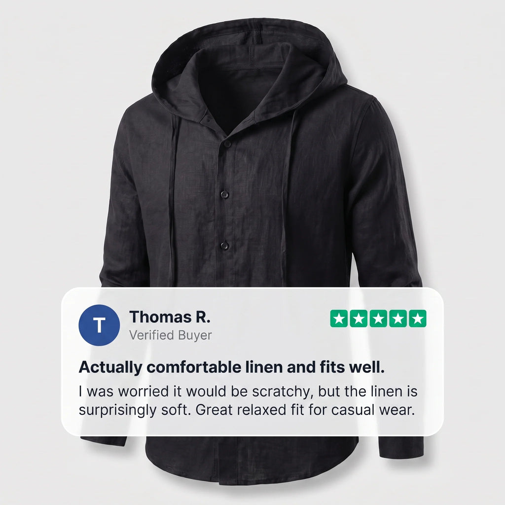 Lightweight Linen Hoodie | Relaxed Fit Casual Sweatshirt 7