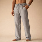 Lightweight Linen Trousers | Tailored Fit Breathable Pants 4