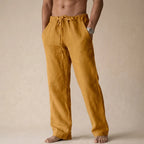Lightweight Linen Trousers | Tailored Fit Breathable Pants 6