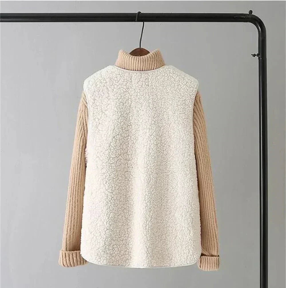 Lightweight Women's Vest | Soft Sheepskin Layered Style 5