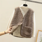 Lightweight Women's Vest | Soft Sheepskin Layered Style 6