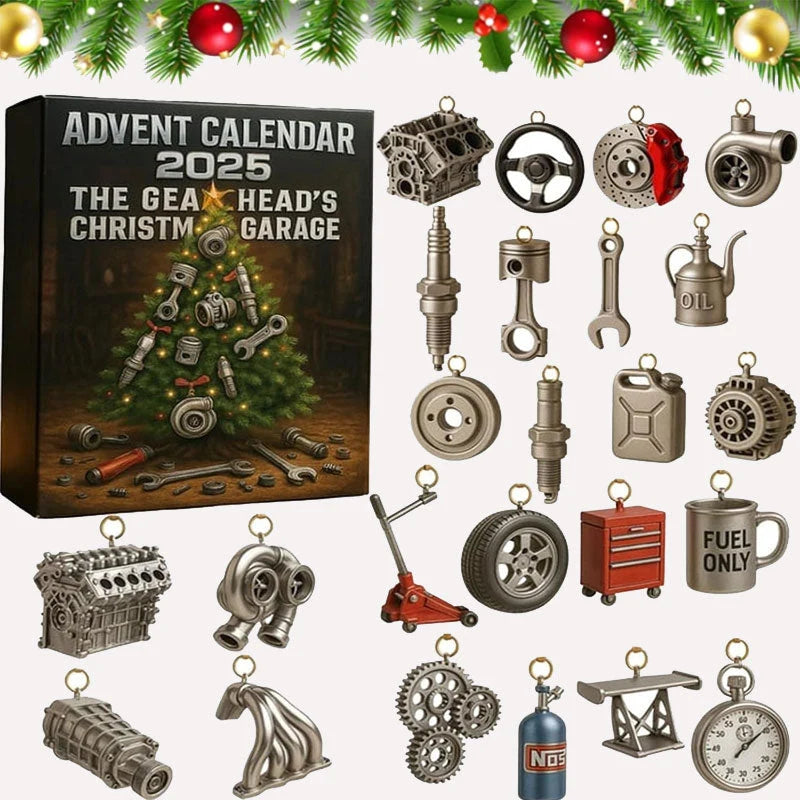 Mechanical Workshop Countdown Calendar | 24 Mini Car Parts Collectibles 3