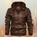 Men's Biker Jacket | Lightweight Durable Faux Leather Coat 0