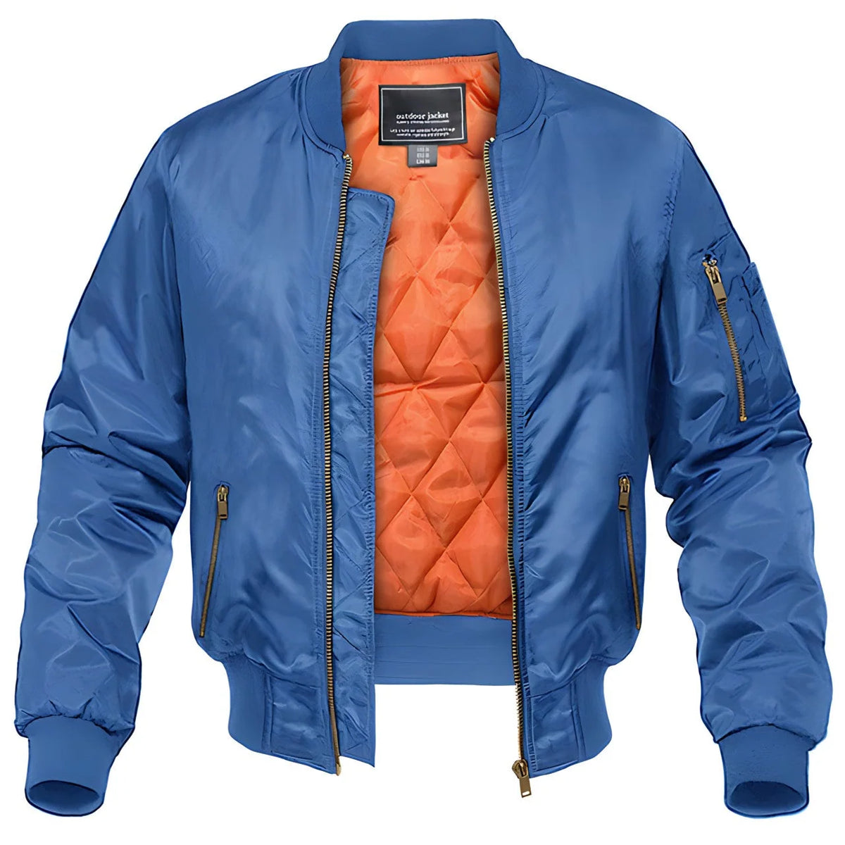 Men's Bomber Jacket | Warm Aviator-Style Zip Coat 0