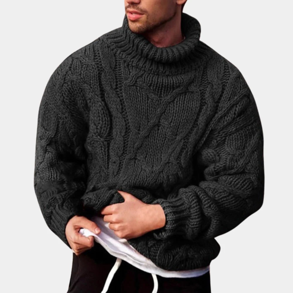 Men's Cable Knit Sweater | Comfortable Everyday Pullover 1