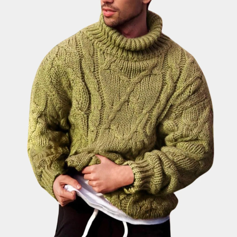 Men's Cable Knit Sweater | Comfortable Everyday Pullover 2