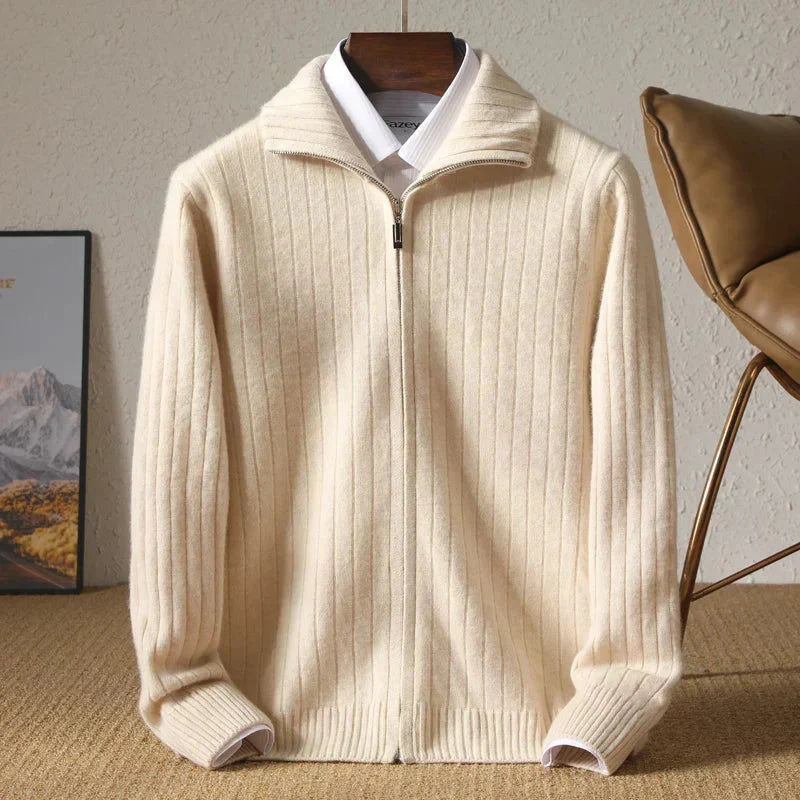 Men's Cardigan Sweater | Soft Merino Wool Zip Up Cardigan 4