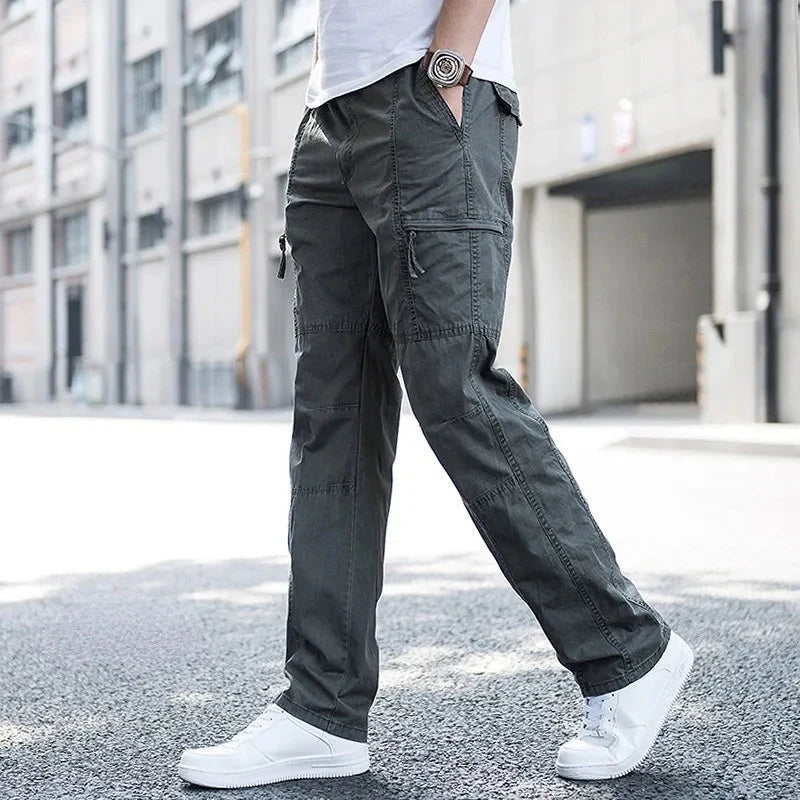 Men's Cargo Pants | Lightweight Stretch Trousers with Pockets 0