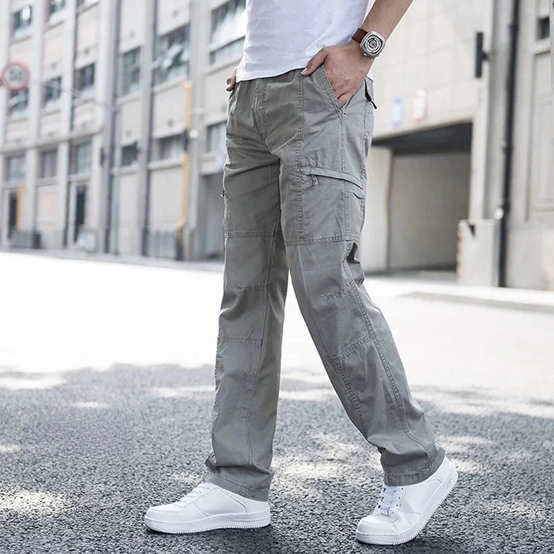 Men's Cargo Pants | Lightweight Stretch Trousers with Pockets 4