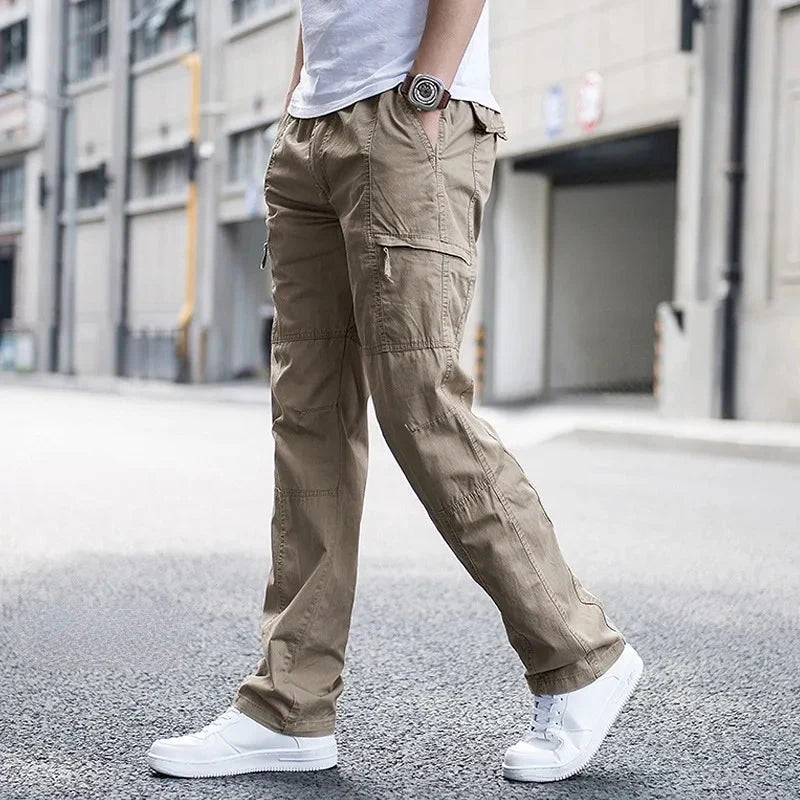 Men's Cargo Pants | Lightweight Stretch Trousers with Pockets 6
