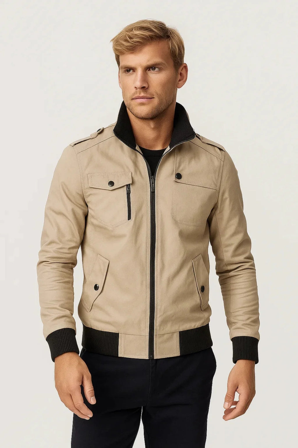 Men's Casual Jacket | Lightweight Relaxed Fit with Chest Pockets 0