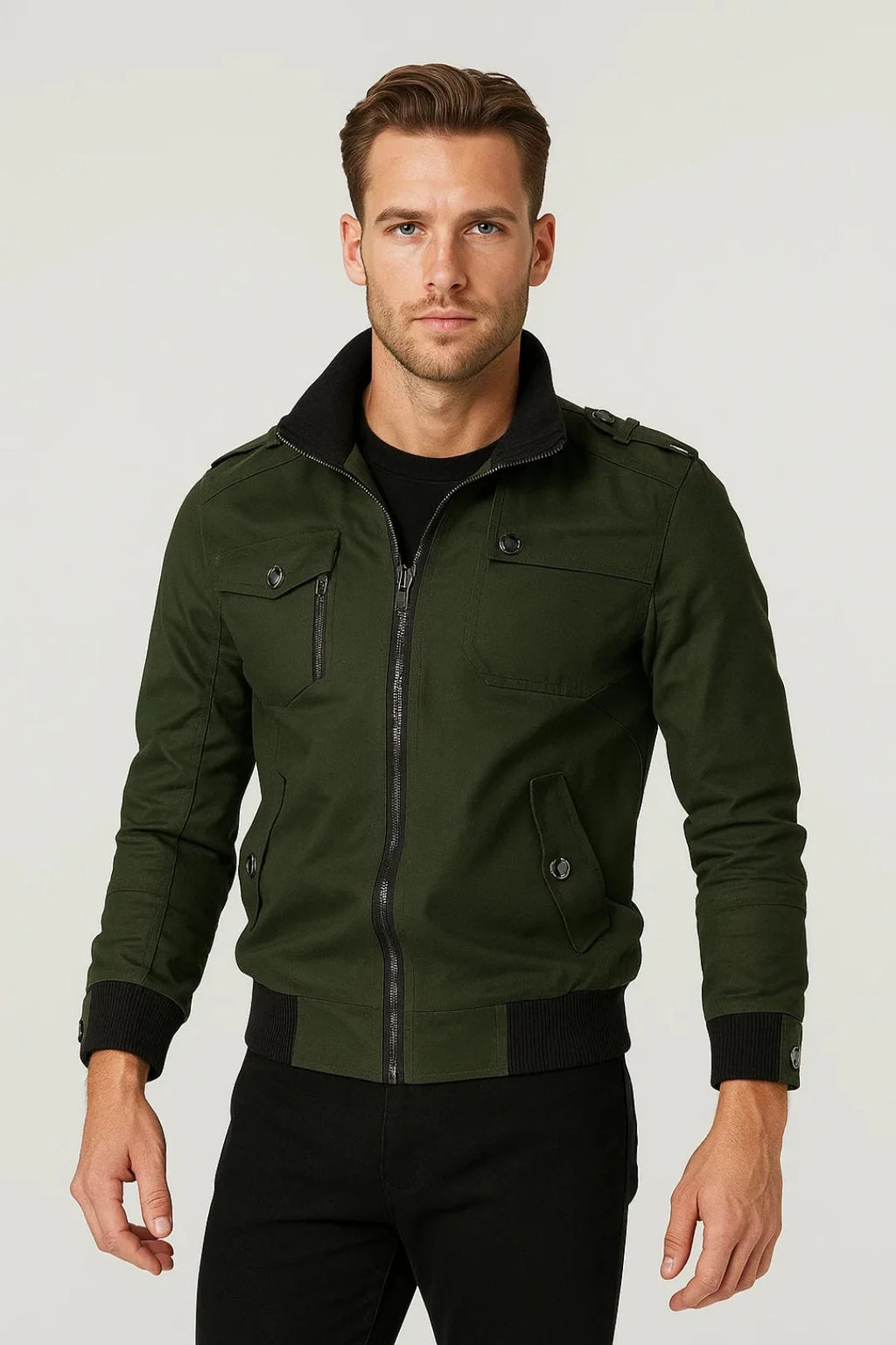 Men's Casual Jacket | Lightweight Relaxed Fit with Chest Pockets 1