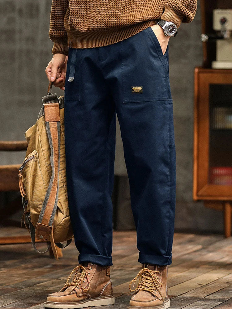 Men's Casual Pants | Relaxed Fit Cotton Utility Trousers 7