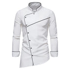 Men's Chef Jacket | Professional Chef Coat with Red Contrast Stitching 5