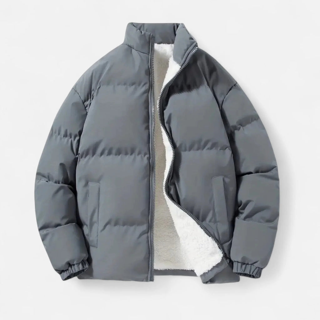 Men's Classic Jacket | Lightweight Lambswool-Lined Stand Collar Coat 0