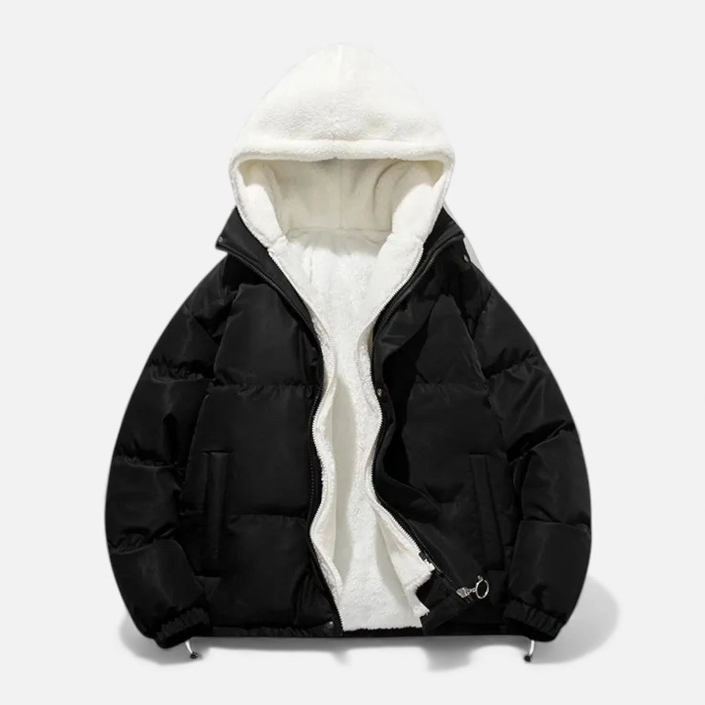 Men's Cotton Fleece Jacket | Relaxed Fit Warm Winter Coat 0