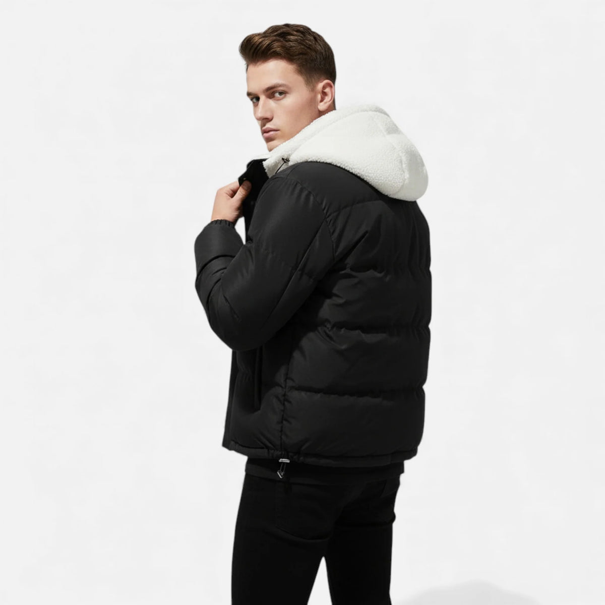 Men's Cotton Fleece Jacket | Relaxed Fit Warm Winter Coat 2