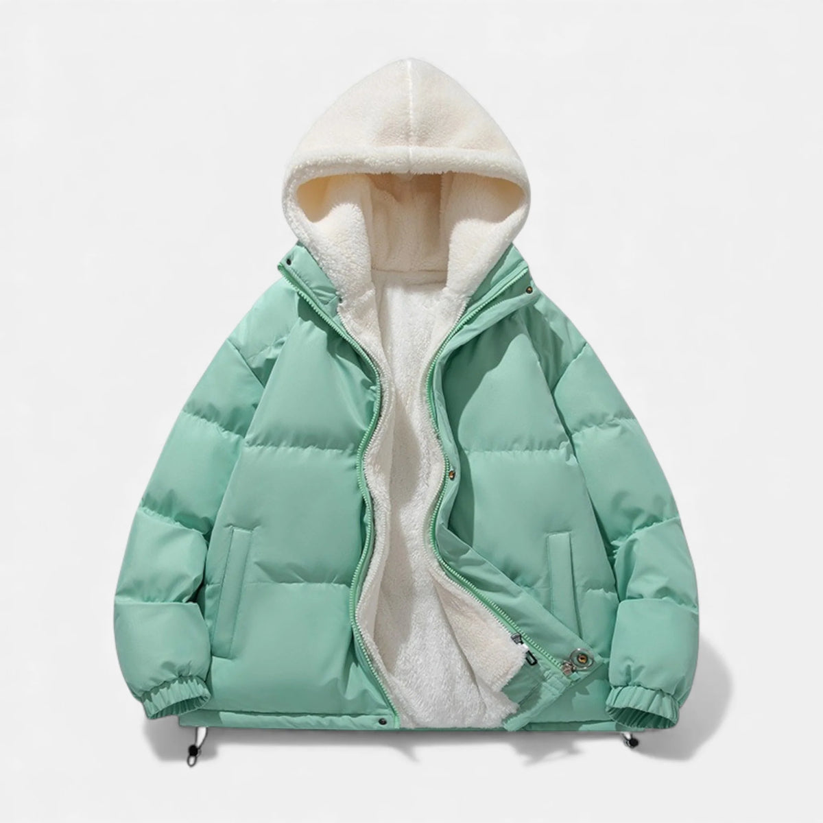 Men's Cotton Fleece Jacket | Relaxed Fit Warm Winter Coat 9