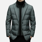 Men's Down-Filled Winter Jacket | Quilted Mid-Length Coat 3
