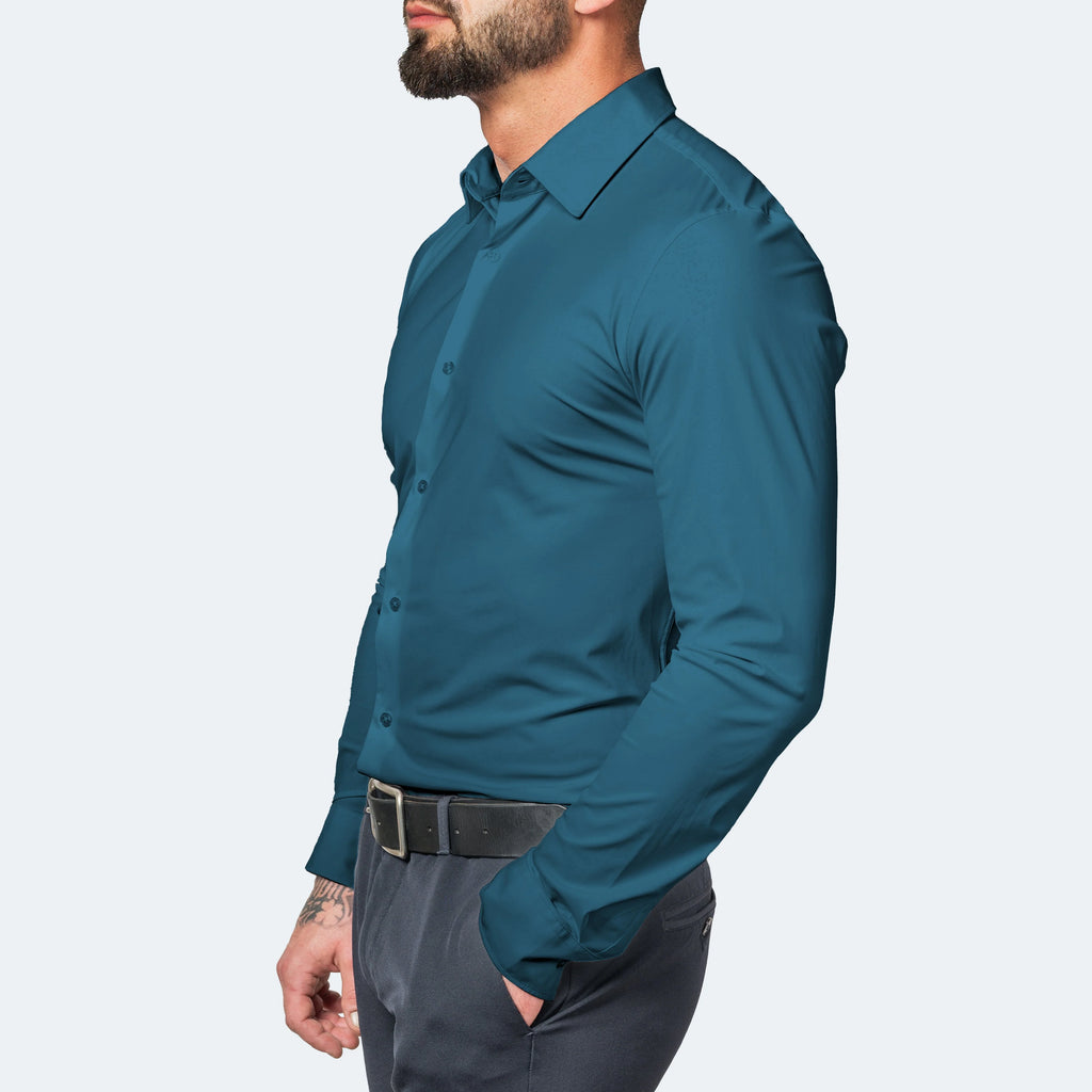 Men's Dress Shirts | Wrinkle-Free Slim Fit Stretch Comfort Shirt 6