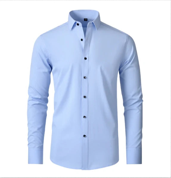 Men's Dress Shirts | Wrinkle-Free Slim Fit Stretch Comfort Shirt 8