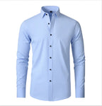 Men's Dress Shirts | Wrinkle-Free Slim Fit Stretch Comfort Shirt 8
